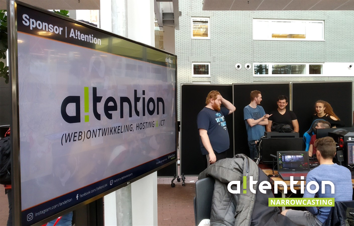 A!tention Narrowcasting ingezet bij LAN-party